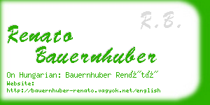 renato bauernhuber business card